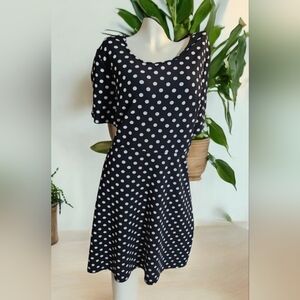 Penningtons, Polka Dot Black Dress